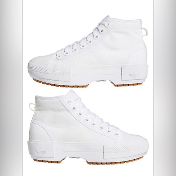 BNWT Adidas Nizza Trek W Sneakers - Women’s Size 8 - White/Gum Sole - Picture 4 of 14